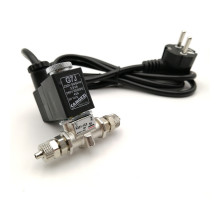 Комплектный электромагнитный клапан с сетевым шнуром и фитингами для трубки 6/4 мм