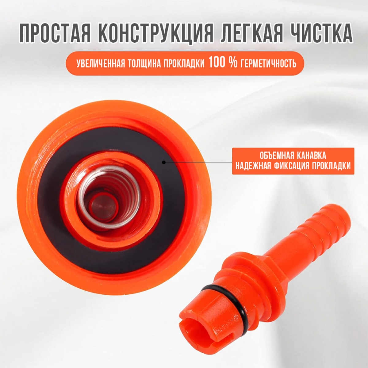 Крышка для газирования напитков в ПЭТ бутылке (пластиковая) 3 шт