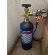 Баллон углекислотный новый с плоским дном 2 литра, резьба G3/4