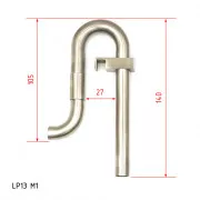 Трубка возврата воды из нержавеющей стали М1 Lily pipe, 13 мм
